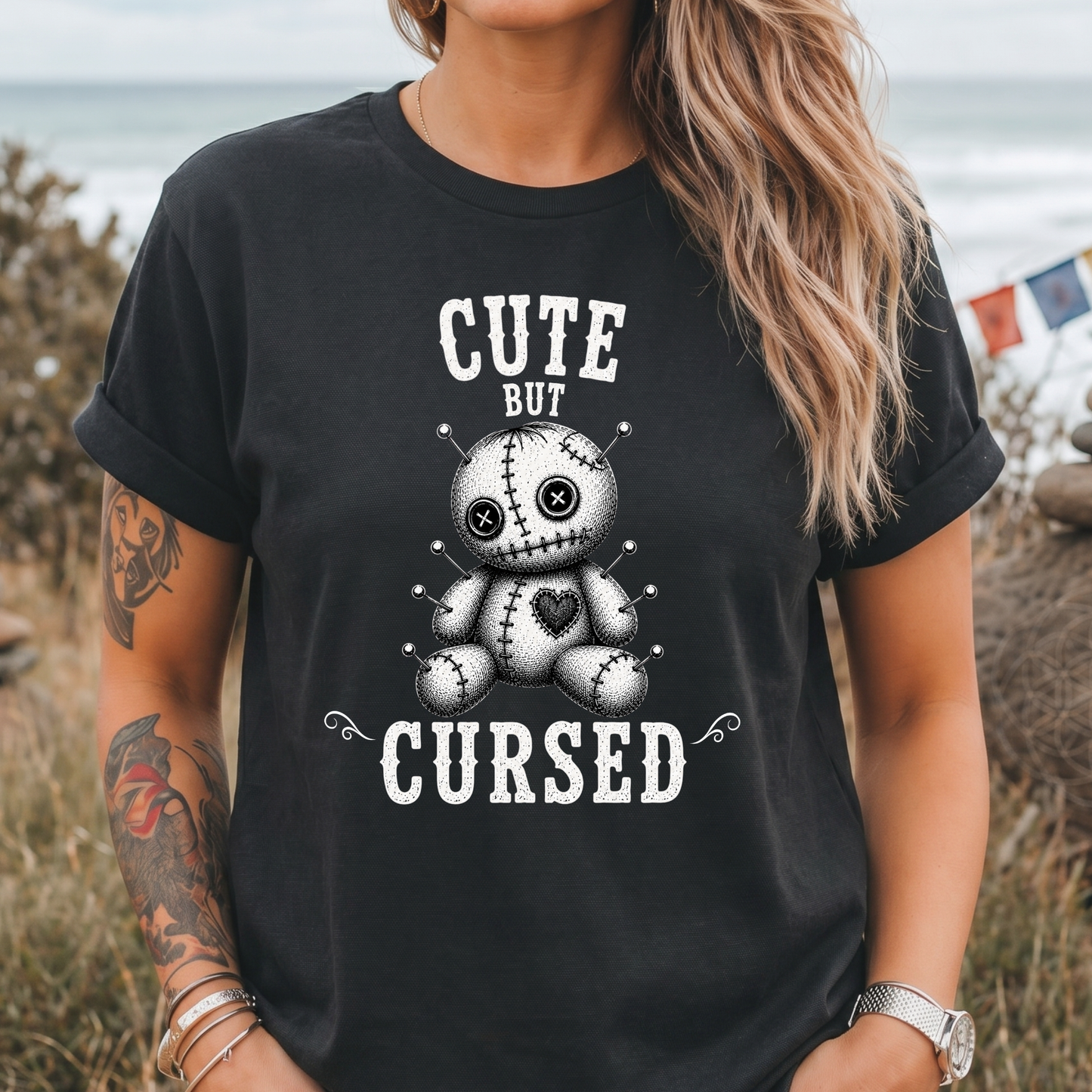 "Cute But Cursed" Voodoo Doll T-Shirt
