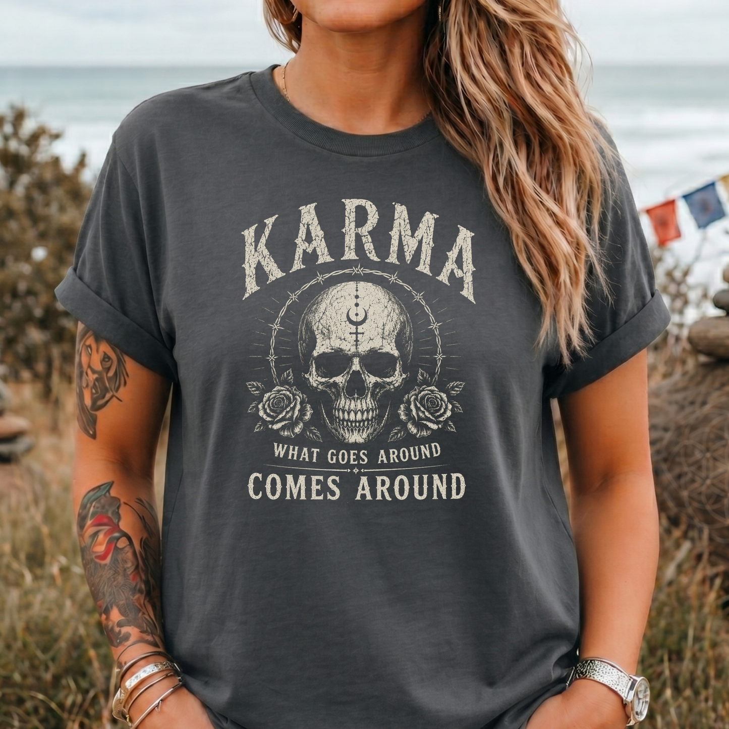 Karma Skull T‑Shirt