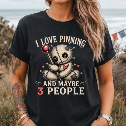 I Love Pinning Voodoo Doll T-Shirt