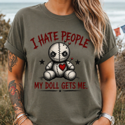 Voodoo Doll "I Hate People" T-Shirt