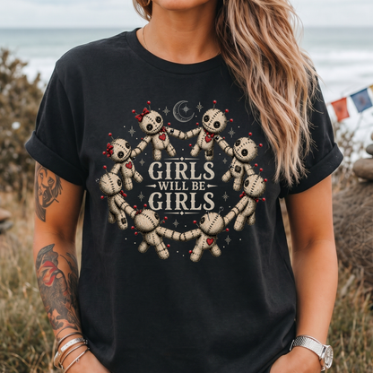 Girls Will Be Girls Voodoo Dolls T-Shirt