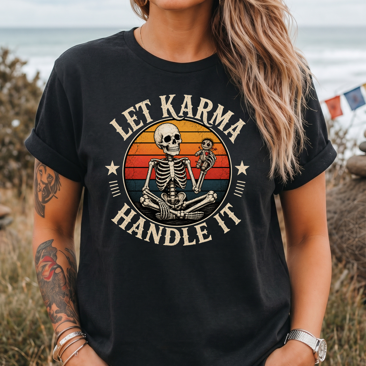 Let Karma Handle It Skeleton T-Shirt