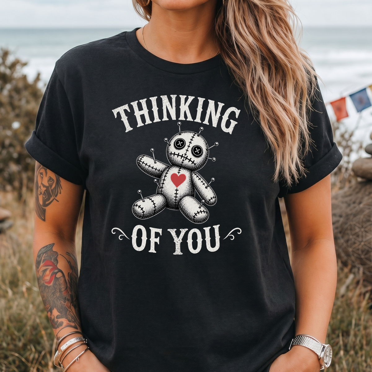 Red Heart Voodoo Doll T‑Shirt