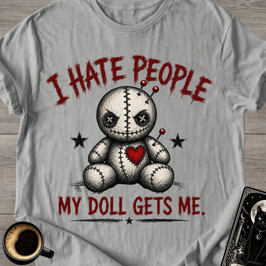 Voodoo Doll "I Hate People" T-Shirt