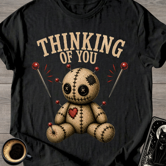 Thinking of You Voodoo Doll & Pins T-Shirt