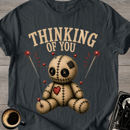 Thinking of You Voodoo Doll & Pins T-Shirt