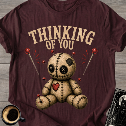 Thinking of You Voodoo Doll & Pins T-Shirt
