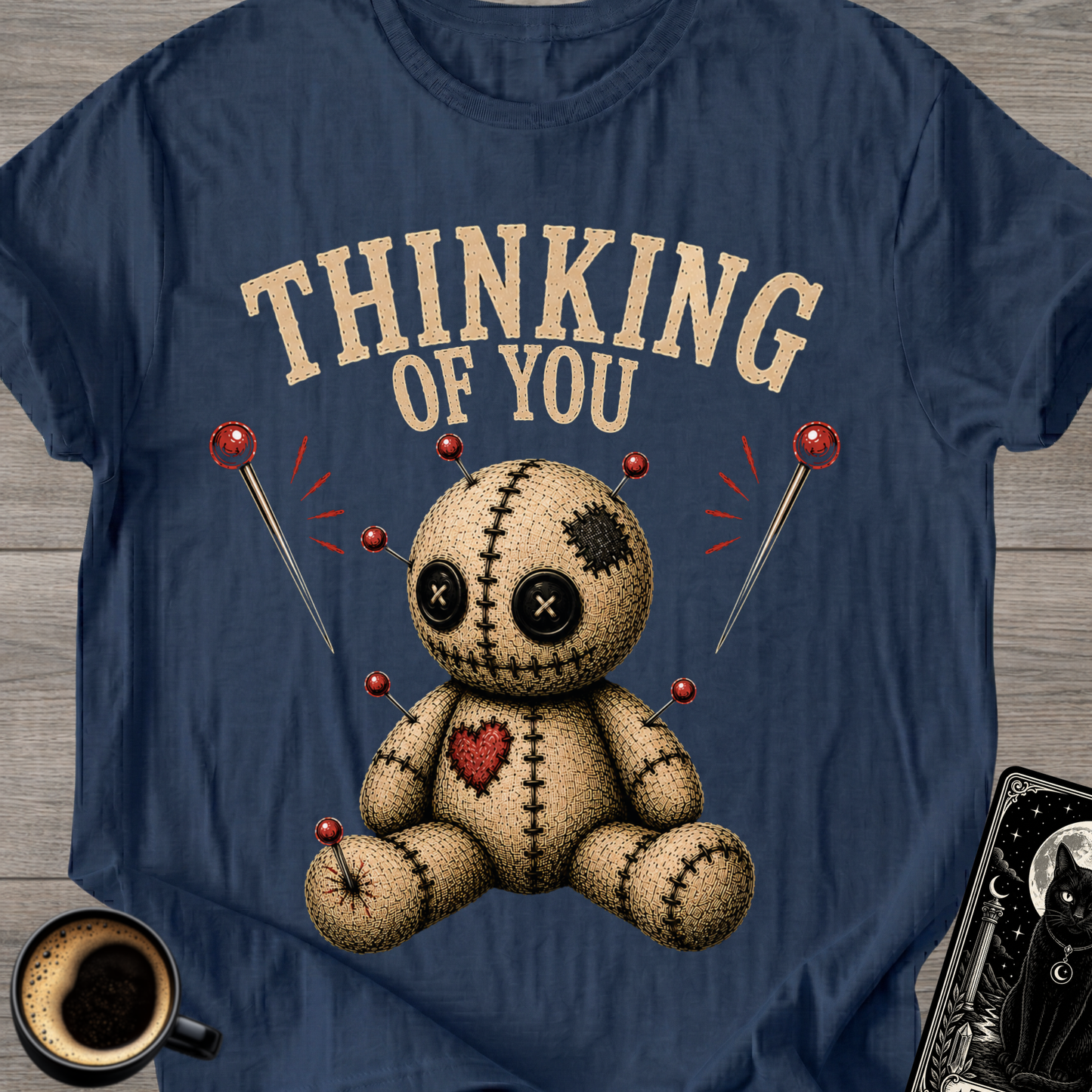 Thinking of You Voodoo Doll & Pins T-Shirt