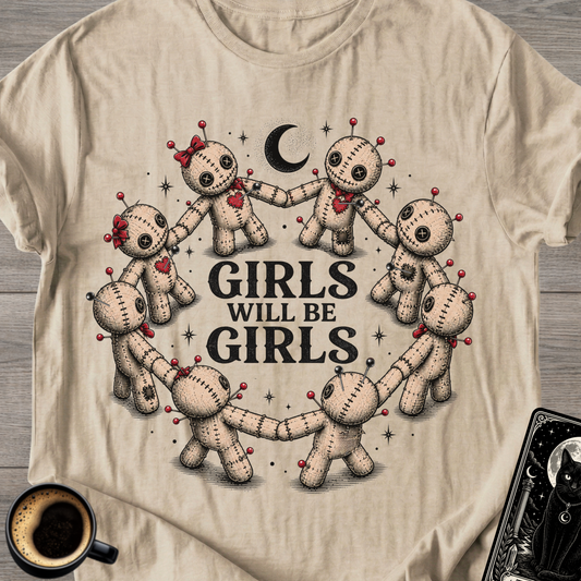 Girls Will Be Girls Voodoo Doll T-Shirt