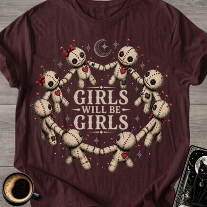Girls Will Be Girls Voodoo Dolls T-Shirt