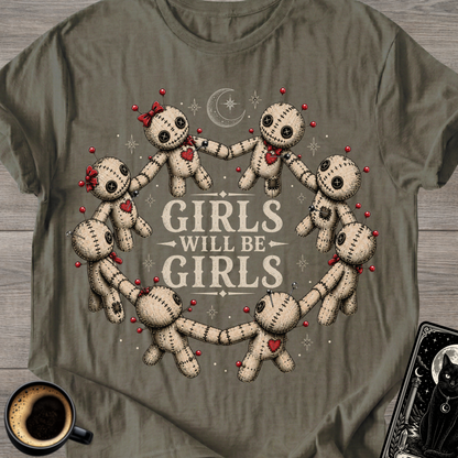 Girls Will Be Girls Voodoo Dolls T-Shirt
