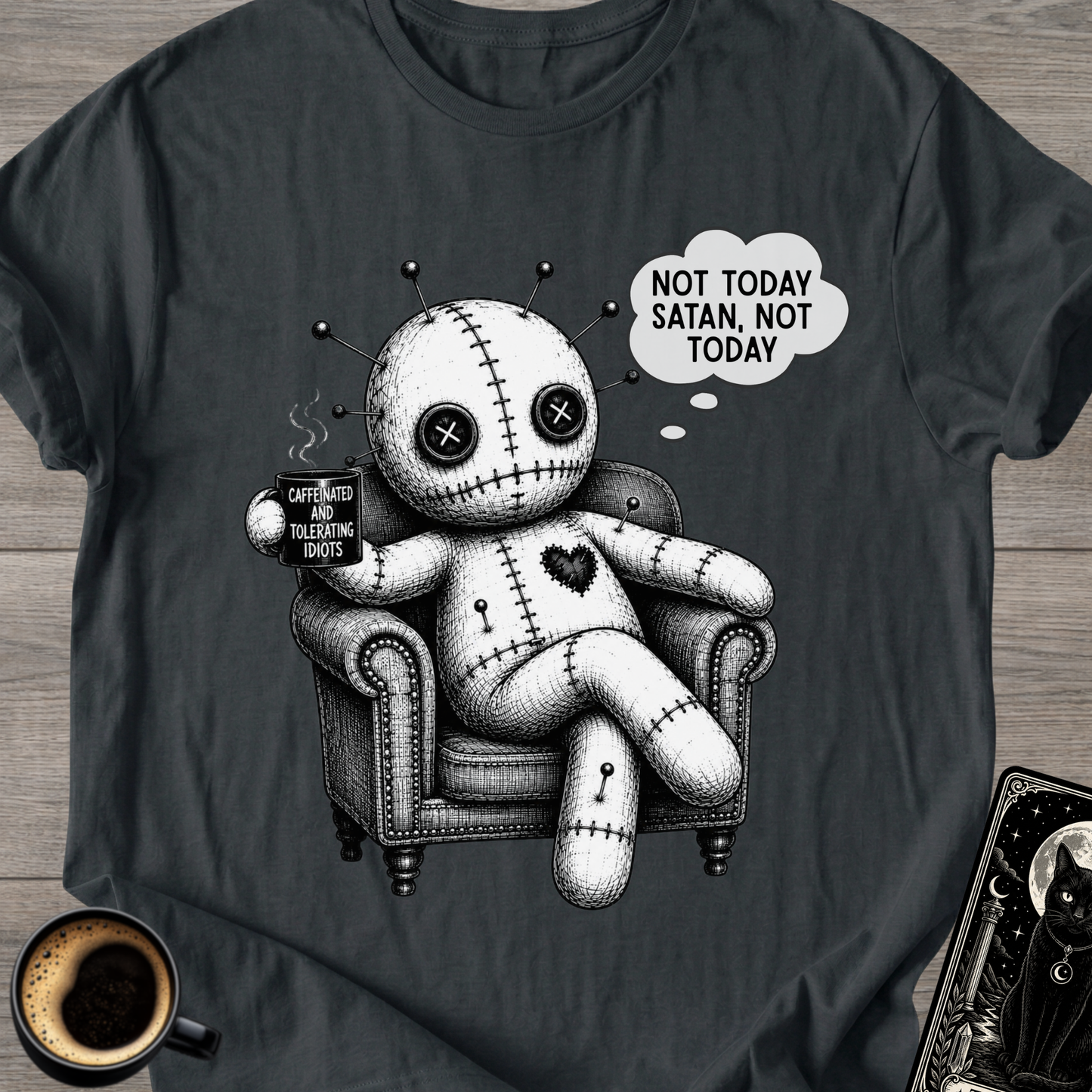 Not Today Satan Voodoo Doll T-Shirt