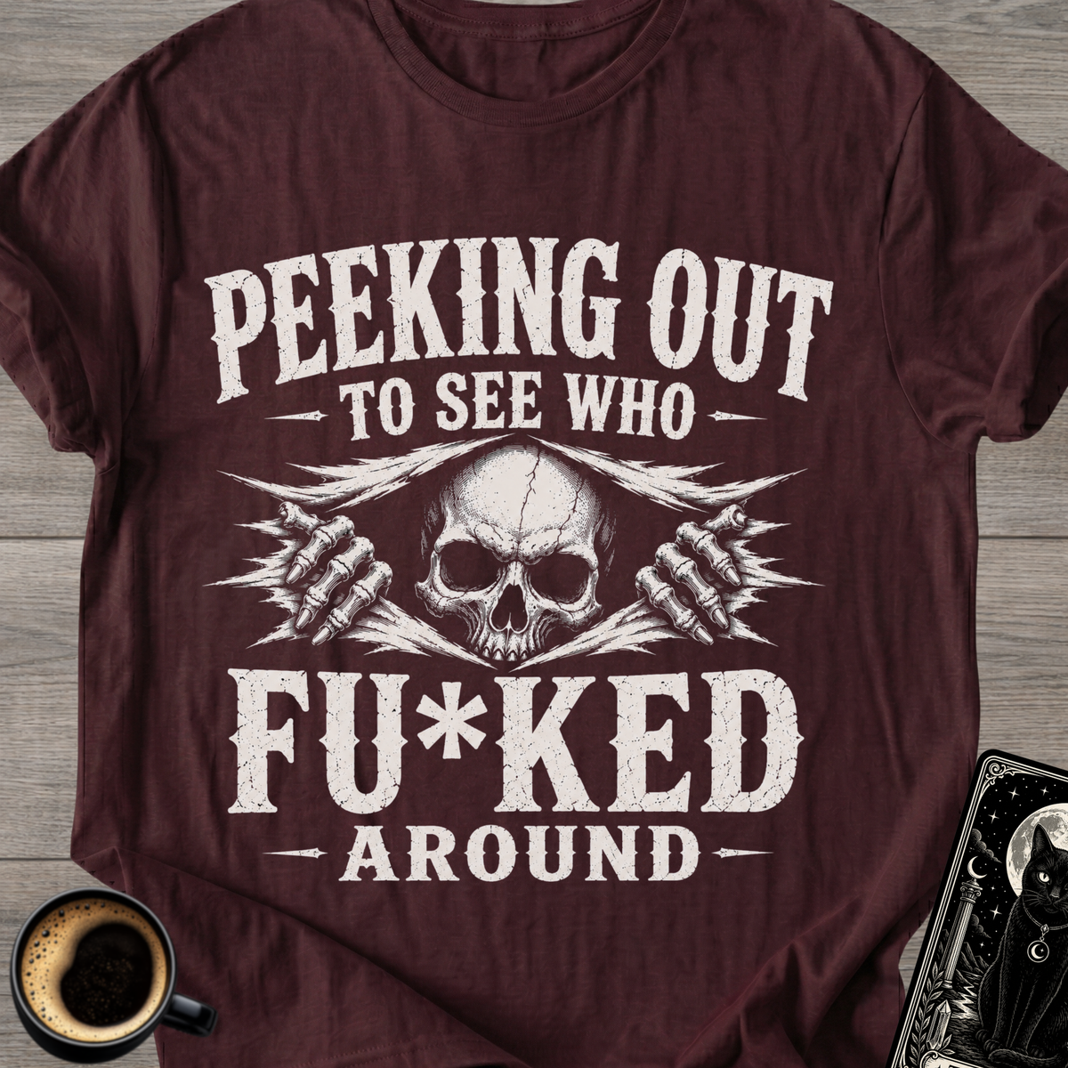 Skull 'Peeking Out' T-Shirt