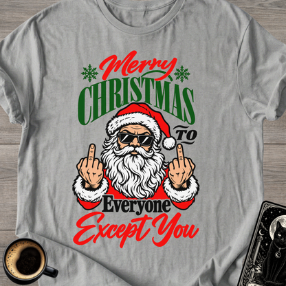 Santa Middle Finger T-Shirt