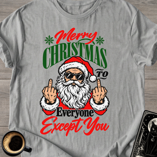 Santa Middle Finger T-Shirt