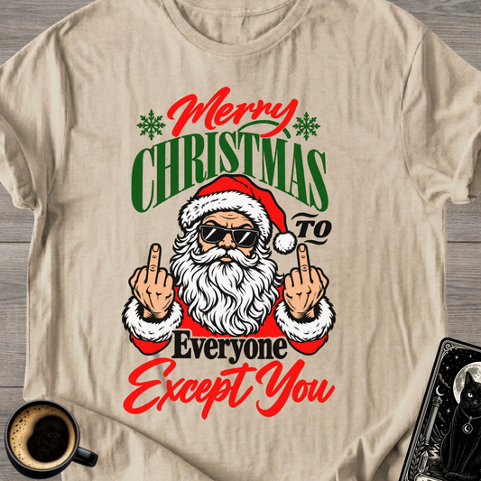 Santa Middle Finger T-Shirt
