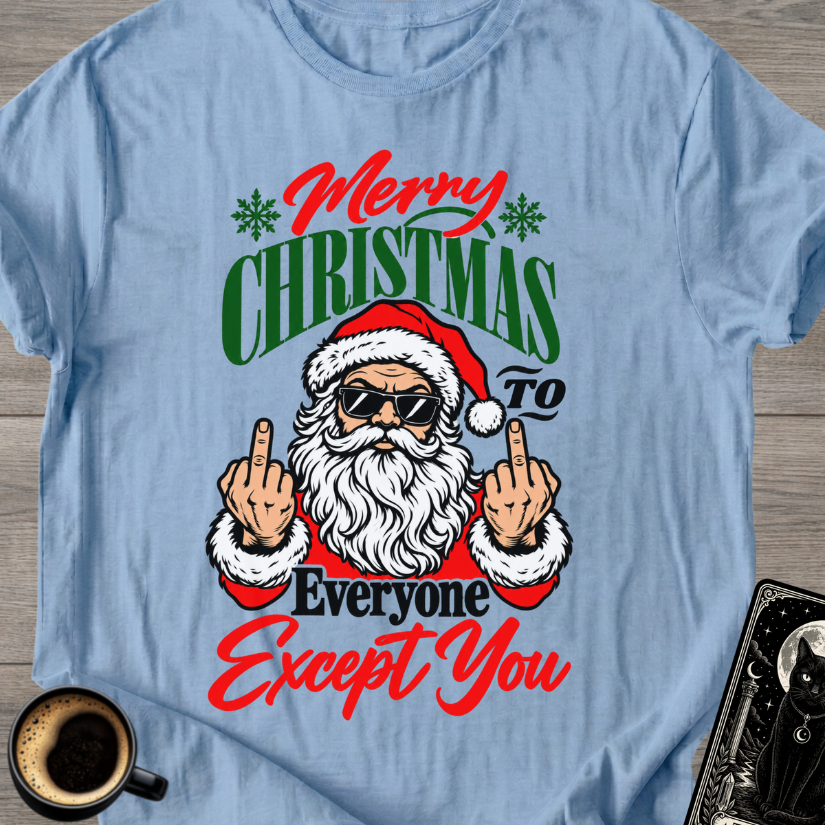 Santa Middle Finger T-Shirt
